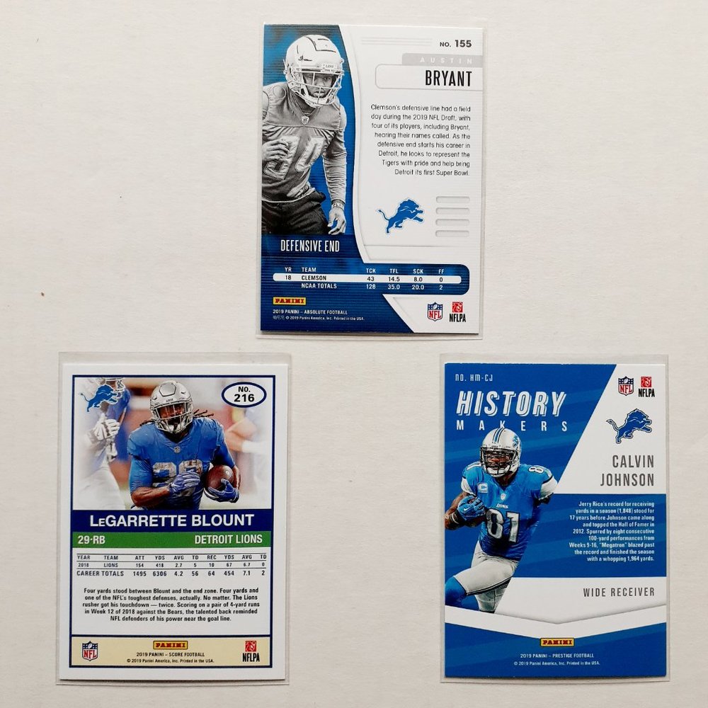 Detroit Lions 9 Card Lot - FTBL [11_1] - Picture 4 of 8